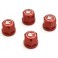 Long Serrated Wheel Nuts Mad Series (4) Red