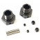 DISC..Hexagones de roues Inferno MP10 Gun Metal (2) Larges