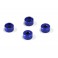 Bagues Alu pour MZW418 Mini-Z MR03 2.5mm (4) Bleues