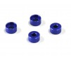 Bagues Alu pour MZW418 Mini-Z MR03 2.5mm (4) Bleues