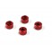 Bagues Alu pour MZW418 Mini-Z MR03 3.0mm (4) Rouge