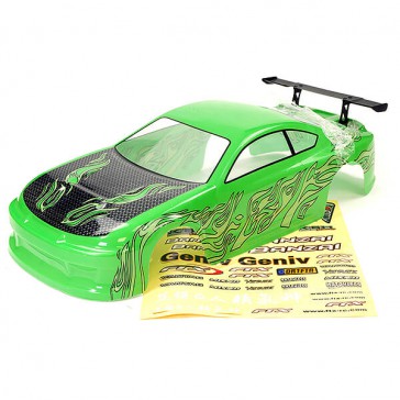 BANZAI PRE-PAINTED BODY SHELL W/DECALS & WING - GREEN