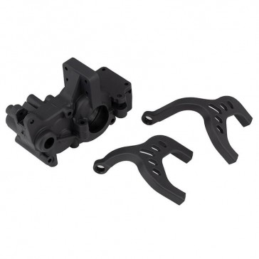 RC10B6 FT LAYDOWN GEARBOX/BRACES CARBON