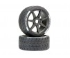 SUPAFORZA FRONT 45° TYRES/BLK 17MM HEX WHEELS