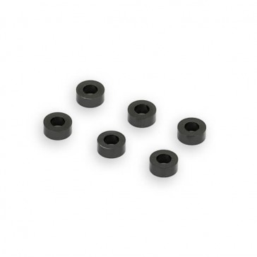 BLACK M3 FLAT WASHER 5.75mm x 2.5mm (6)