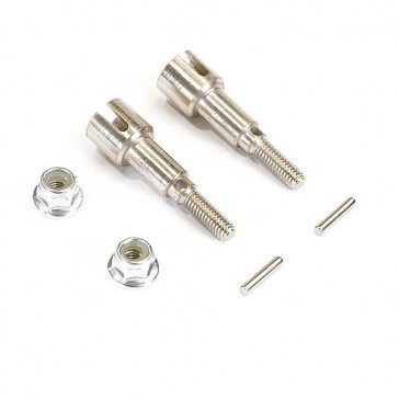 TRACER METAL REAR WHEEL SHAFTS, PINS & M4 NUTS