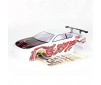 BANZAI PRE-PAINTED BODY SHELL W/DECALS & WING - WHITE