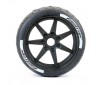 SUPAFORZA WIDE REAR 45° TYRES/BLK 17MM HEX WHEELS