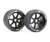 SUPAFORZA WIDE REAR 45° TYRES/BLK 17MM HEX WHEELS