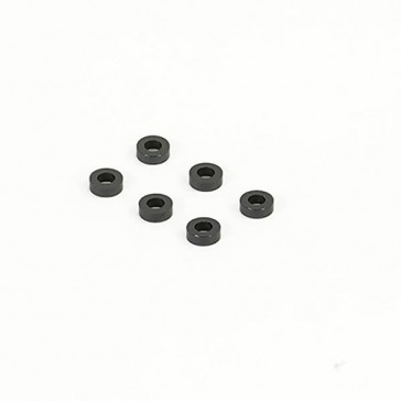 BLACK M3 FLAT WASHER 5.75mm x 2.0mm (6)