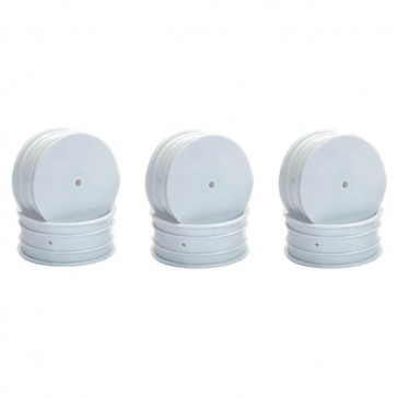 1/10 DISHED BUGGY FRONT 4WD WHEEL WHITE - 3 PAIRS