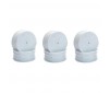 1/10 DISHED BUGGY FRONT 4WD WHEEL WHITE - 3 PAIRS