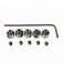 DISC.. ALUMINIUM COLLETS (4) BLACK