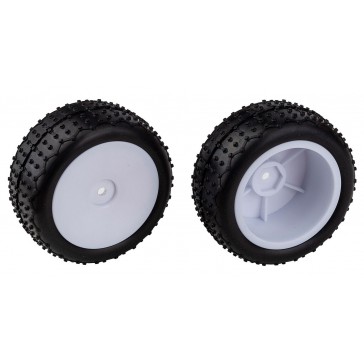 REFLEX 14 WIDE MINI PIN TYRES - MOUNTED WHITE