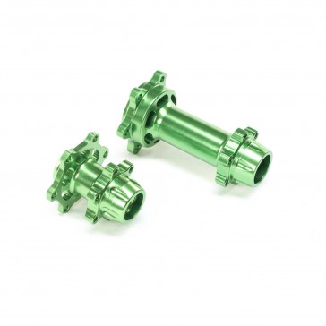 Promoto-MX : Aluminum Hub Set, Machined, Green