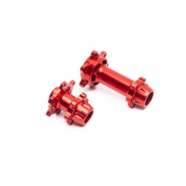 Promoto-MX : Aluminum Hub Set, Machined, Red