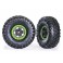 Tires & wheels, assembled, glued (TRX-4 Sport 2.2' gray, green beadlo