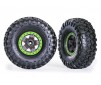Tires & wheels, assembled, glued (TRX-4 Sport 2.2' gray, green beadlo