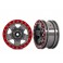 Wheels, TRX-4 Sport 2.2 (gray, red beadlock style) (2)