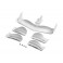 X1 COMPOSITE ADJUSTABLE FRONT WING - WHITE - FLAT DESIGN