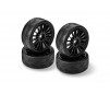 1-10 PRE-CUT SLICK BELTED TIRES RIGHT & LEFT (2+2)