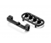 ALU UPPER ARM HOLDER - LEFT - BLACK - SWISS 7075 T6 - SET