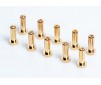 4MM GOLD CONNECTORS - WORKSTEAM - 14MM LENGTH (10 PCS.)