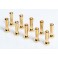 4MM GOLD CONNECTORS - WORKSTEAM - 18MM LENGTH (10 PCS.)