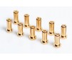 5MM GOLD CONNECTORS - WORKSTEAM - 14MM LENGTH (10 PCS.)