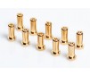 5MM GOLD CONNECTORS - WORKSTEAM - 14MM LENGTH (10 PCS.)