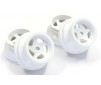 Jantes Kyosho Mini-Z Buggy (4) - Type Optima (Blanches)
