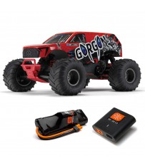 1/10 GORGON 4X2 Brushed Monster Truck RTR w/ Battery & Charger - RED