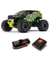 1/10 GORGON 4X2 Brushed Monster Truck RTR w/ Battery & Charger - YEL