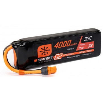 4000mAh 3S 11.1V Smart G2 LiPo Battery 30C: IC3