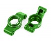 Carriers, stub axle (green-anodized 6061-T6 aluminum) (left & right)