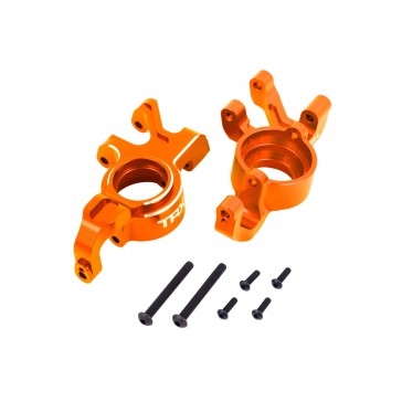 Steering blocks, 6061-T6 aluminum (orange-anodized), left & right