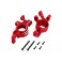 Steering blocks, 6061-T6 aluminum (red-anodized), left & right