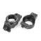 Caster blocks (c-hubs), 6061-T6 aluminum (gray-anodized), left & righ