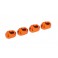 Suspension pin retainer, 6061-T6 aluminum (orange-anodized) (4)