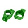 Caster blocks (c-hubs), 6061-T6 aluminum (green-anodized), left & rig