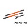 Toe links, front (TUBES orange-anodized, 7075-T6 aluminum, stronger t