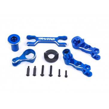 Steering bellcranks (left & right)/ draglink (6061-T6 aluminum, blue-