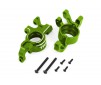 Steering blocks, 6061-T6 aluminum (green-anodized), left & right