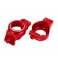 Caster blocks (c-hubs), 6061-T6 aluminum (red-anodized), left & right