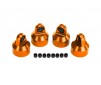 Shock caps, aluminum (orange-anodized), GTX shocks (4)/ spacers (8)