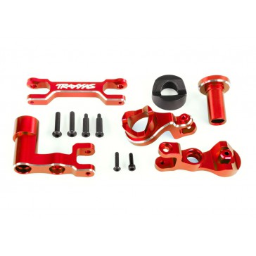 Steering bellcranks (left & right)/ draglink (6061-T6 aluminum, red-a