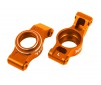 Carriers, stub axle (orange-anodized 6061-T6 aluminum) (left & right)