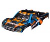 Body, Slash 4X4 (also fits Slash VXL & 2WD), orange and blue (painted