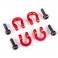 Bumper D-rings, front or rear, 6061-T6 aluminum (red-anodized) (4)/ 1