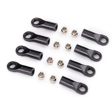 Rod ends, long (8)/ hollow balls, steel (8) (for 1/18 scale TRX-4Mâ"¢